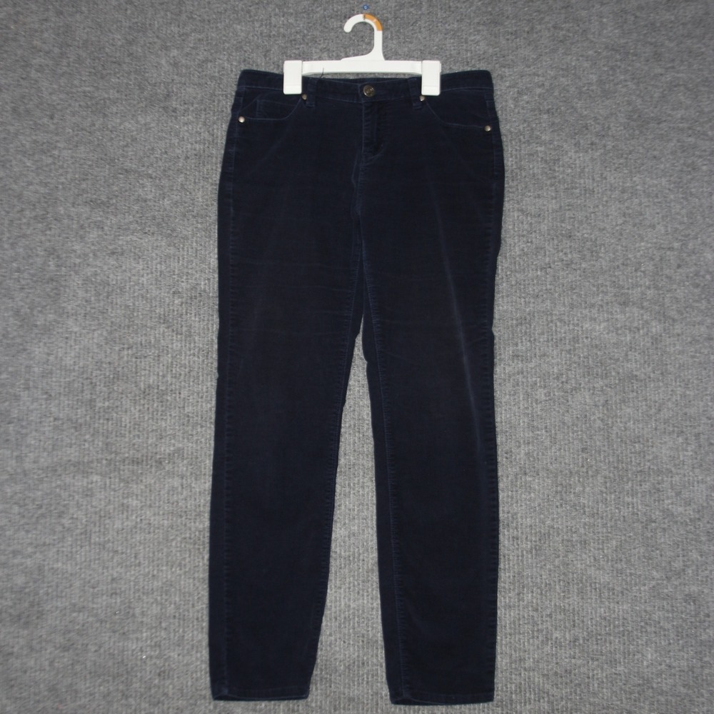Buffalo David Bitton Women Pants 6/28 Navy Blue Skinny Fit Stretch Corduroy